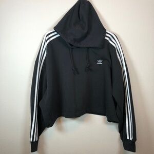 Adidas Black XL Cropped Sweatshirt